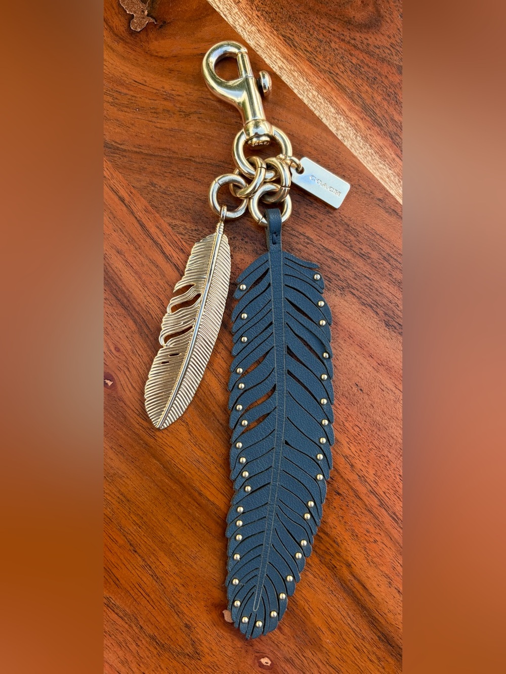 Coach Western Rivet Feather Bag Charm EUC - Picture 4 of 11